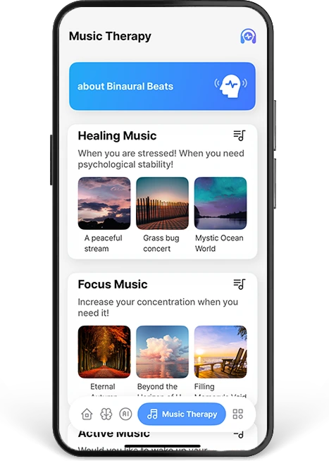 Binaural Beats app screen