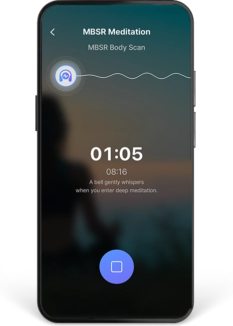 Meditation app screen